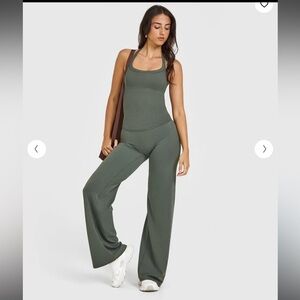 oner active soft motion straight leg pants and rib halter neck top